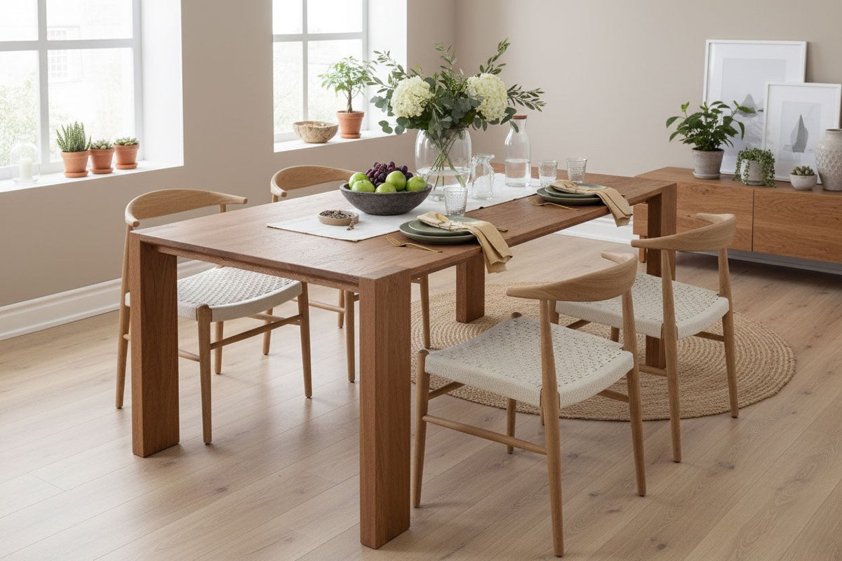 LH Home Freedom Wooden Rectangular Dining Table