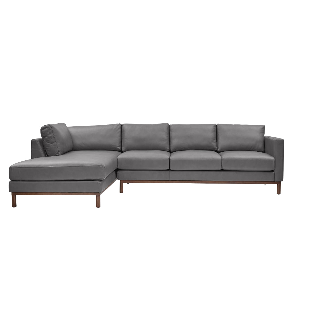 Freehand Leather Sectional With Chaise Made to Order-Sectionals-One For Victory-LOOMLAN