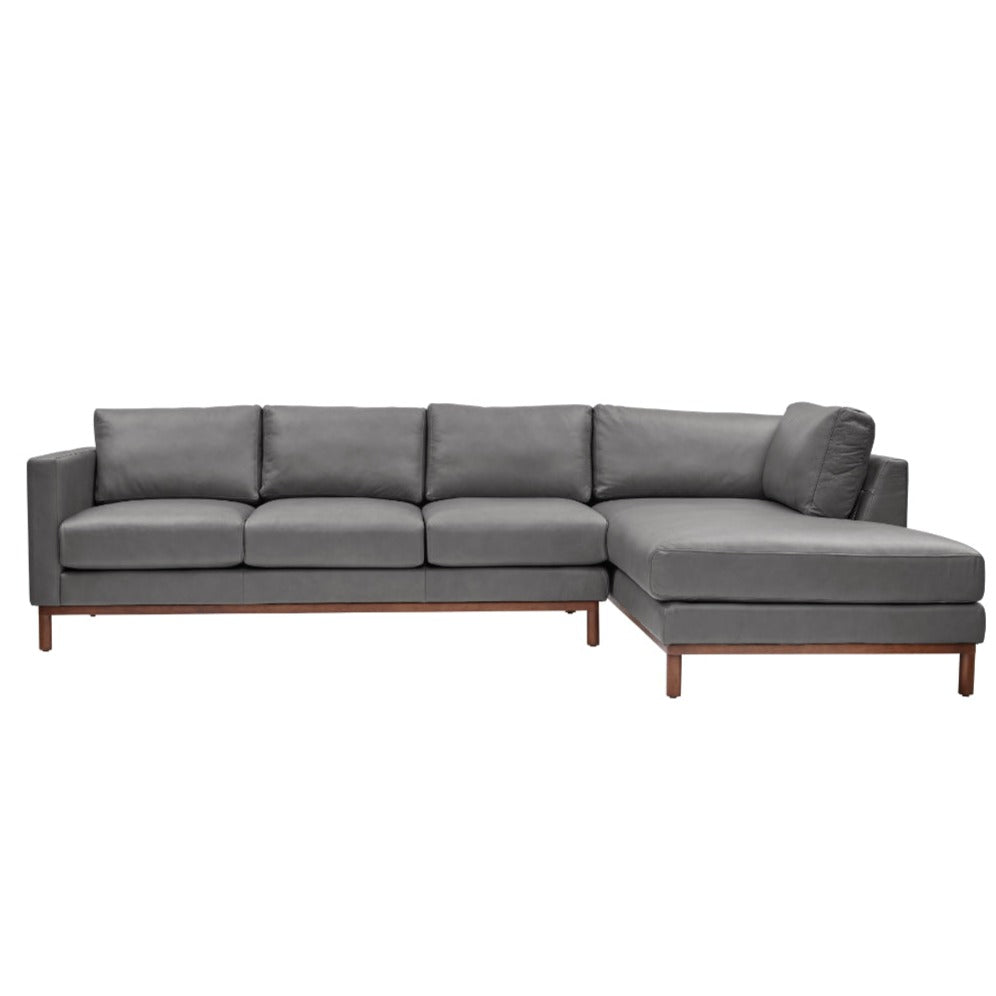 Freehand Leather Sectional With Chaise Made to Order-Sectionals-One For Victory-LOOMLAN