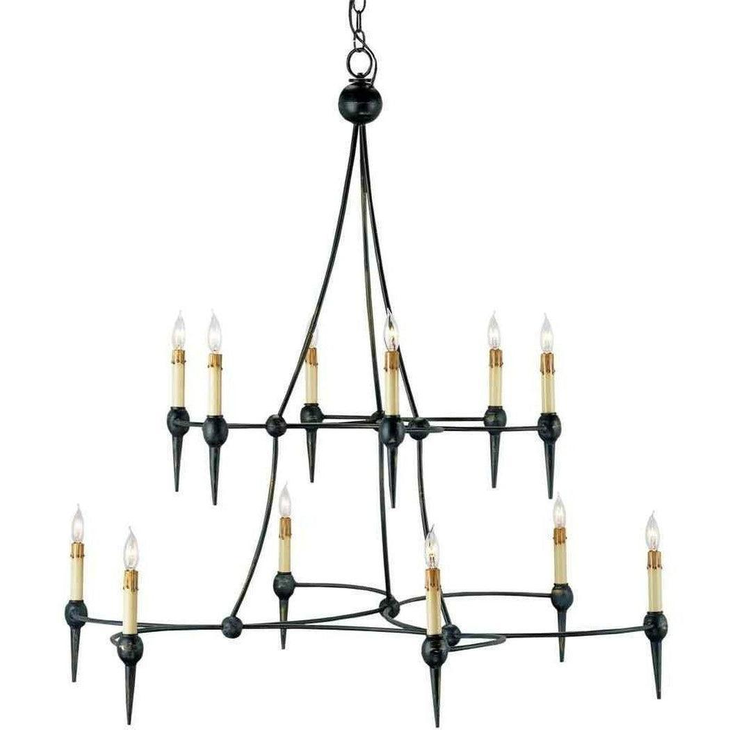 French Black Danielli Chandelier Chandeliers Sideboards and Things By Currey & Co