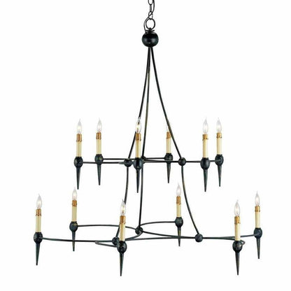 French Black Danielli Chandelier Chandeliers Sideboards and Things By Currey & Co