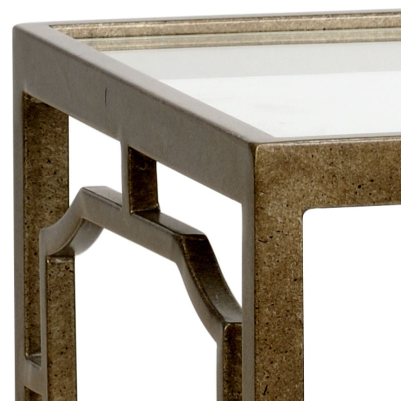 Chelsea House French Clear Glass Shelve Side Table