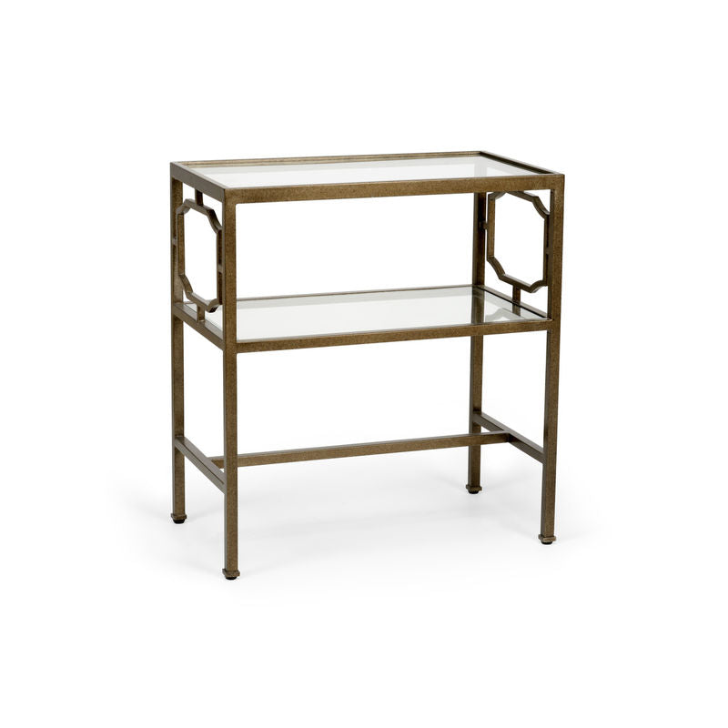Chelsea House French Clear Glass Shelve Side Table