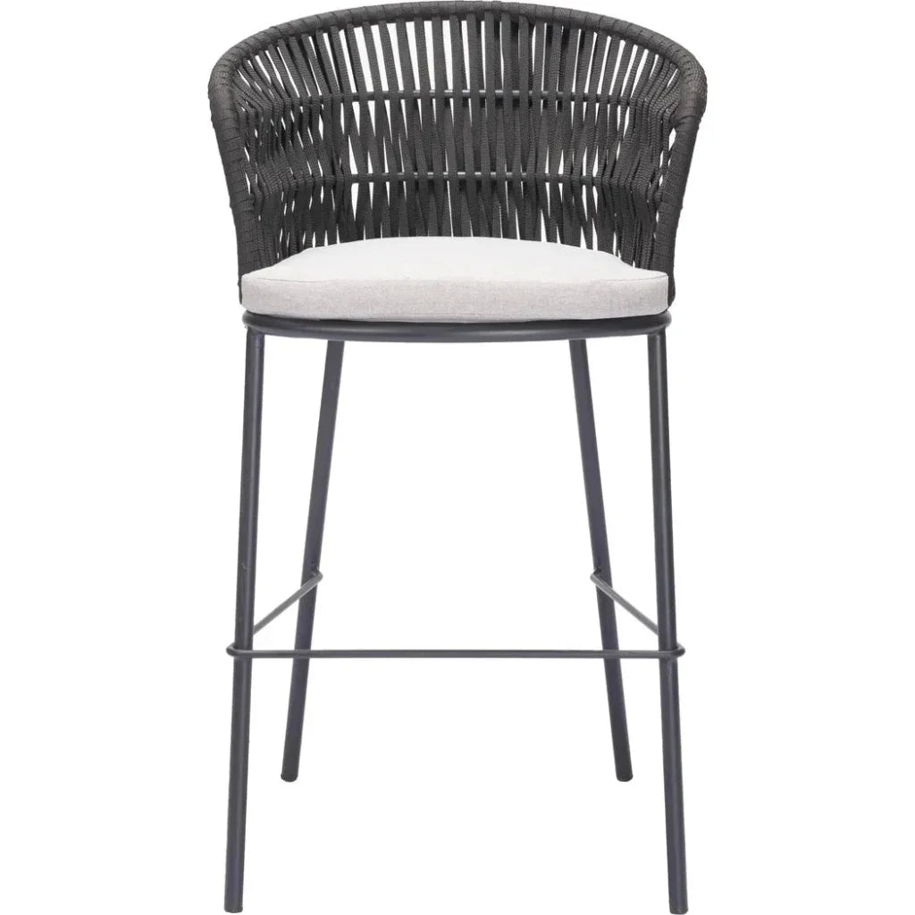Freycinet Barstool Black-Outdoor Bar Stools-Zuo Modern-LOOMLAN