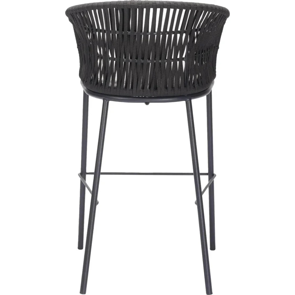 Freycinet Barstool Black-Outdoor Bar Stools-Zuo Modern-LOOMLAN