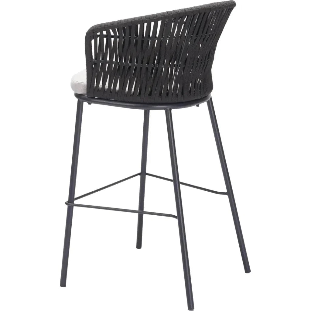 Freycinet Barstool Black-Outdoor Bar Stools-Zuo Modern-LOOMLAN