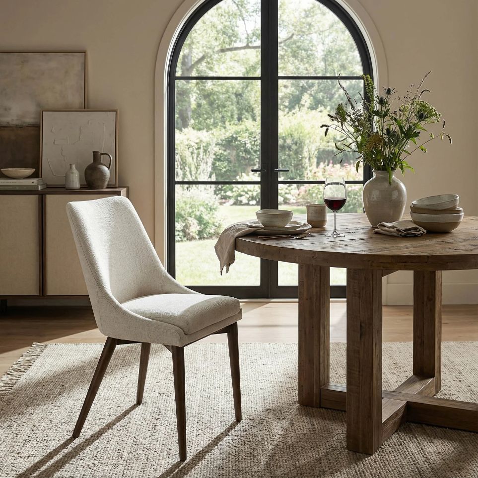 LH Home Fritz Performance Fabric Armless Dining Chair 2PC