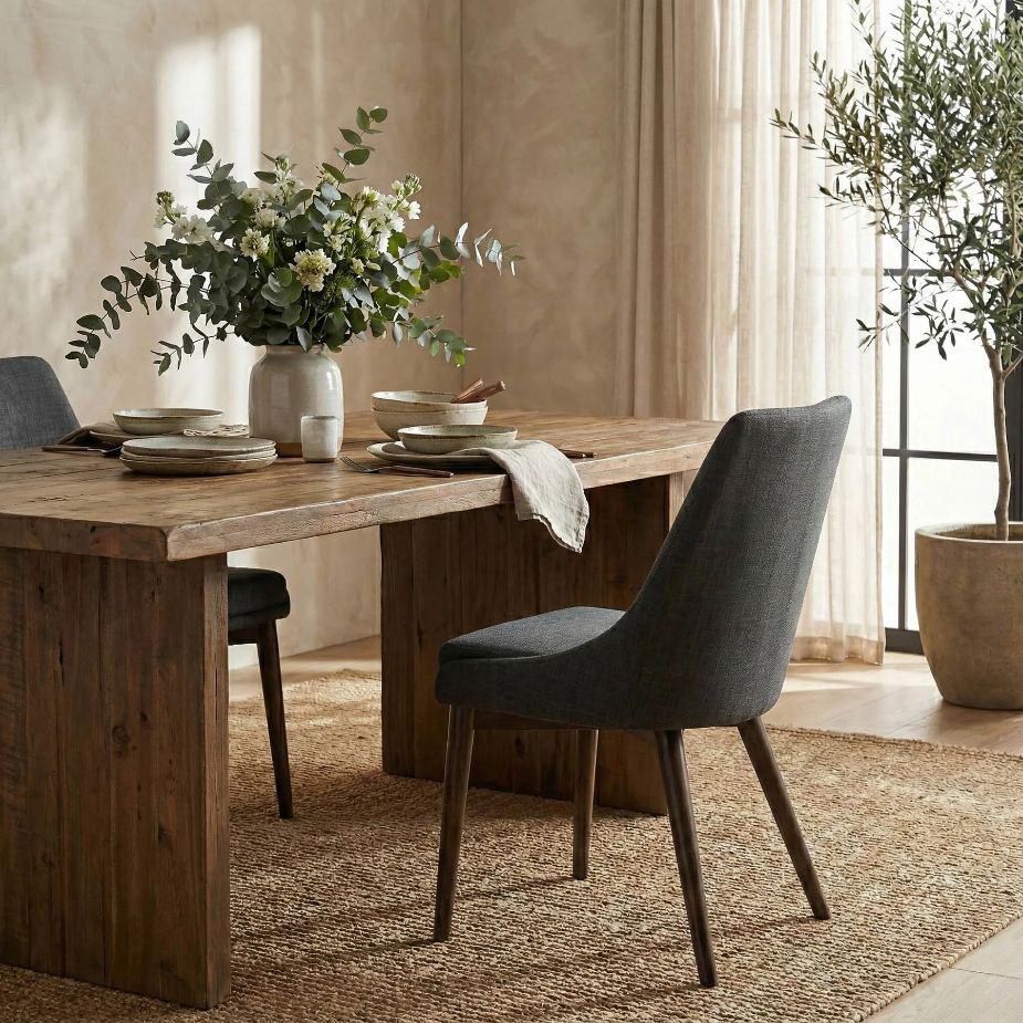 LH Home Fritz Performance Fabric Armless Dining Chair 2PC