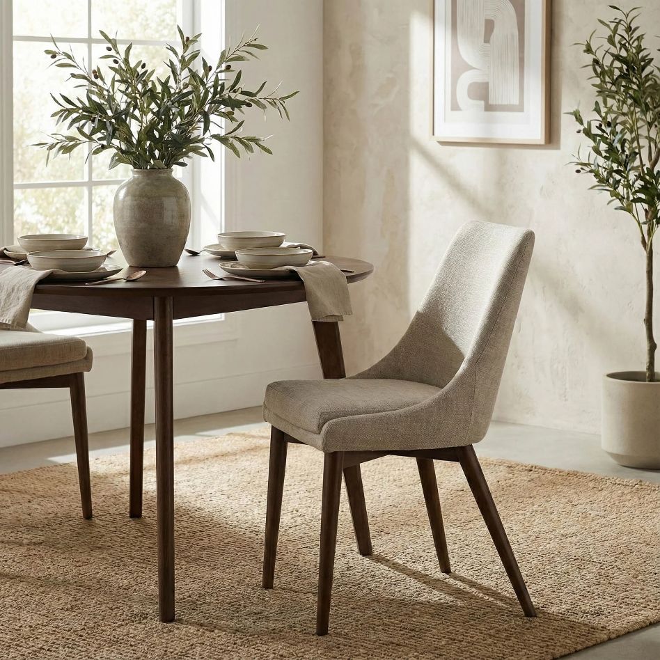 LH Home Fritz Performance Fabric Armless Dining Chair 2PC