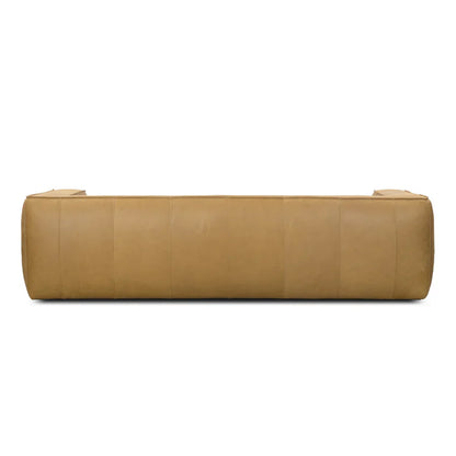 Contemporary Leather Club Sofa 100" Wide