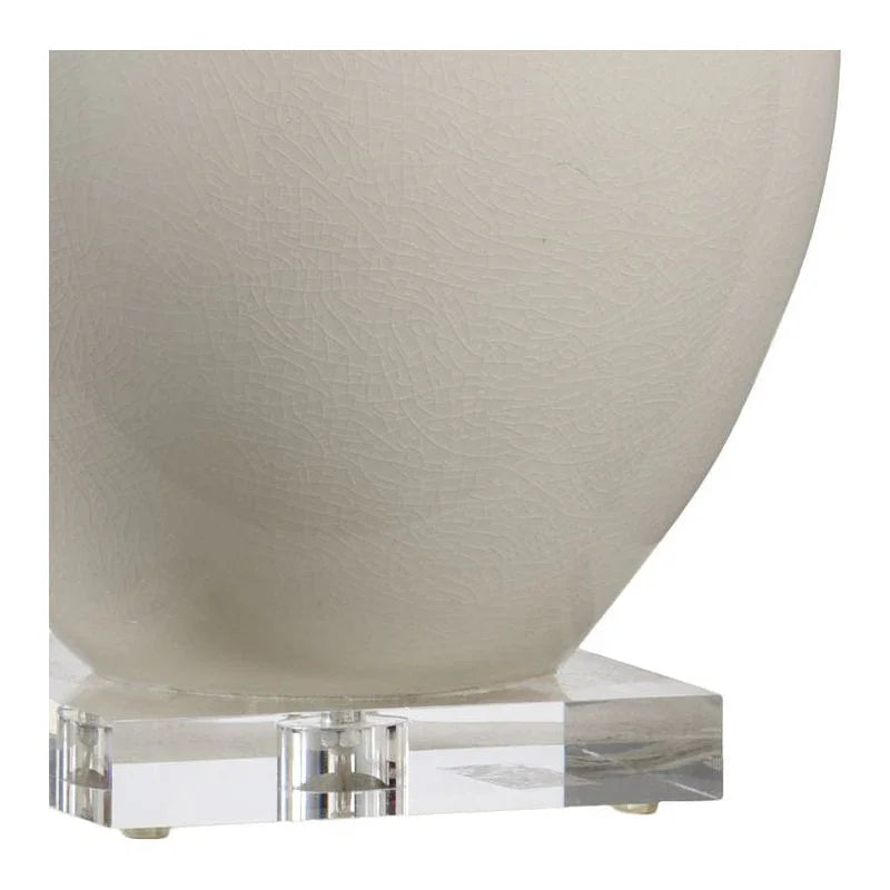 Chelsea House Fulton Vase Cream Crackle Glaze Finish Table Lamp