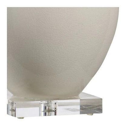 Chelsea House Fulton Vase Cream Crackle Glaze Finish Table Lamp