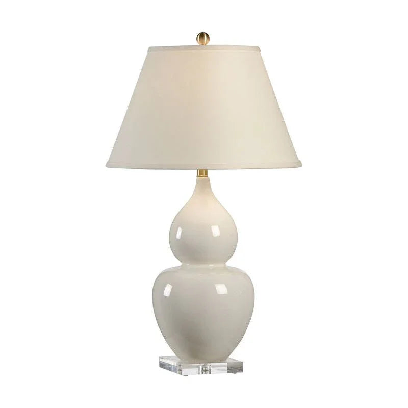 Chelsea House Fulton Vase Cream Crackle Glaze Finish Table Lamp