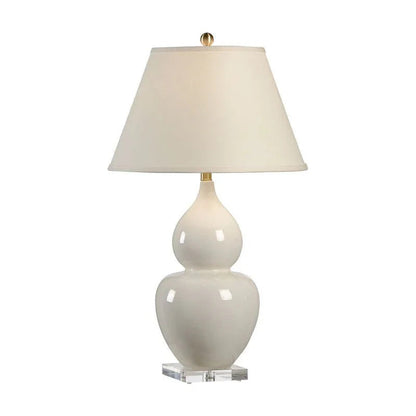 Chelsea House Fulton Vase Cream Crackle Glaze Finish Table Lamp