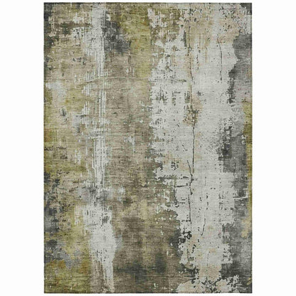 LOOMLAN Rugs Fyerra Gray Washable Indoor-Outdoor Rug