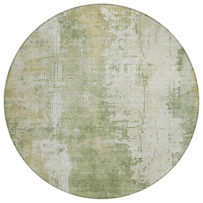 LOOMLAN Rugs Fyerra Green Washable Indoor-Outdoor Rug