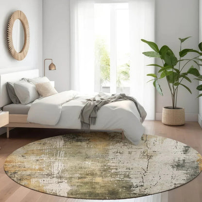 LOOMLAN Rugs Fyerra Olive Washable Indoor-Outdoor Rug