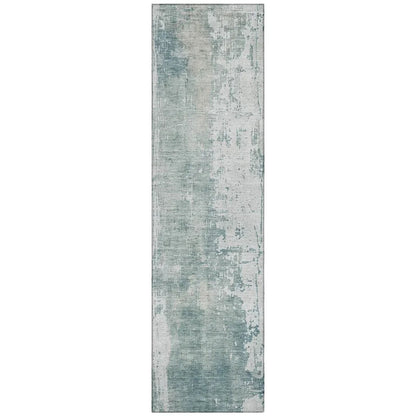 LOOMLAN Rugs Fyerra Teal Washable Indoor-Outdoor Rug