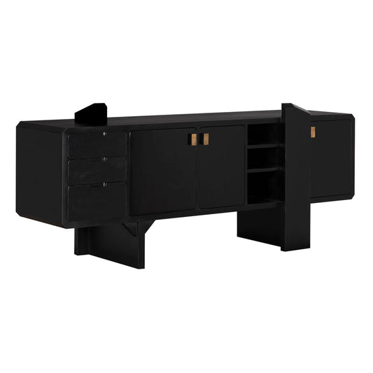Noir Dallas Wooden Black Sideboard