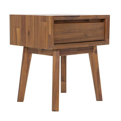 Gia One Drawer Wood Nightstand