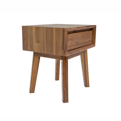 Gia One Drawer Wood Nightstand