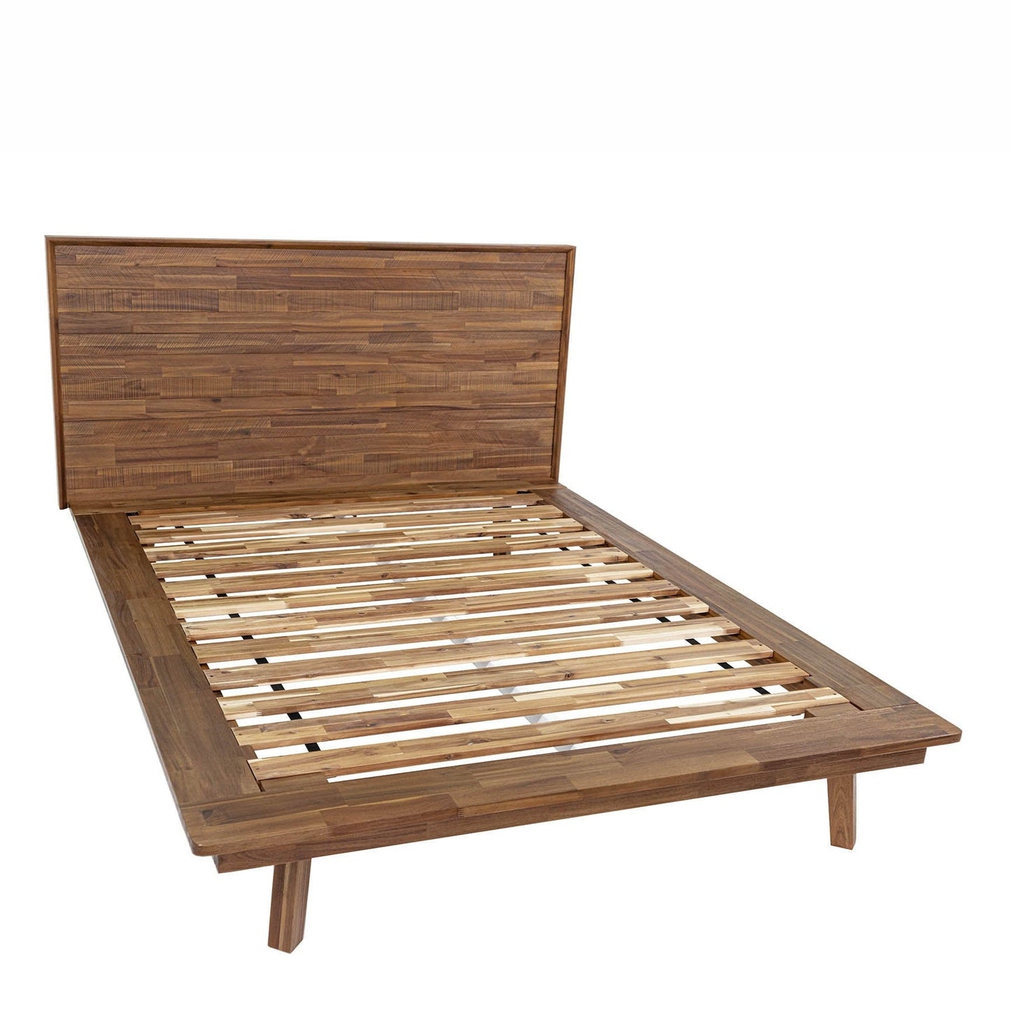 Gia Solid Wooden Brown Bed