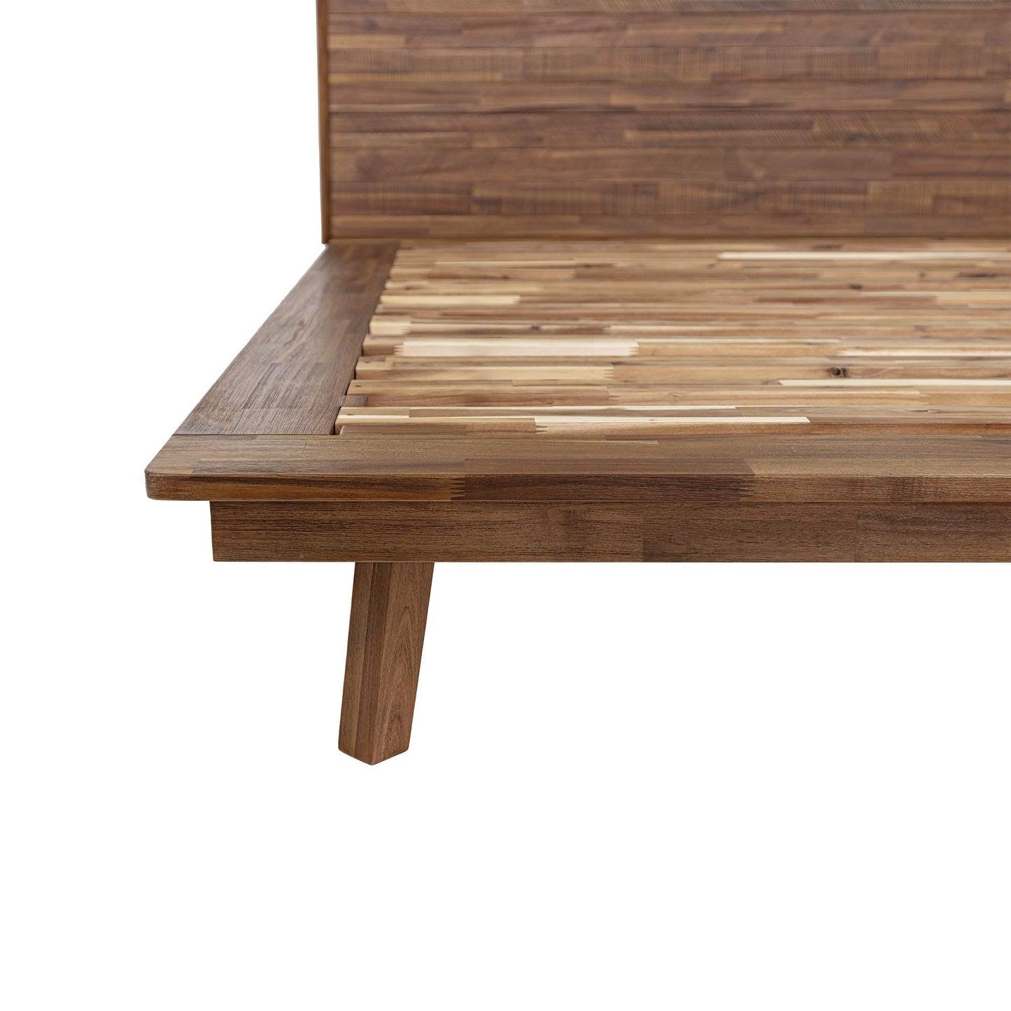 Gia Solid Wooden Brown Bed