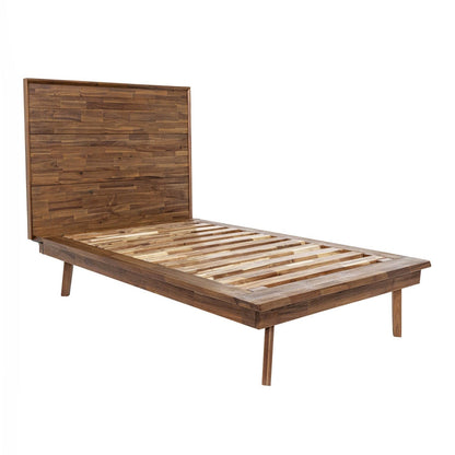 Gia Solid Wooden Brown Bed