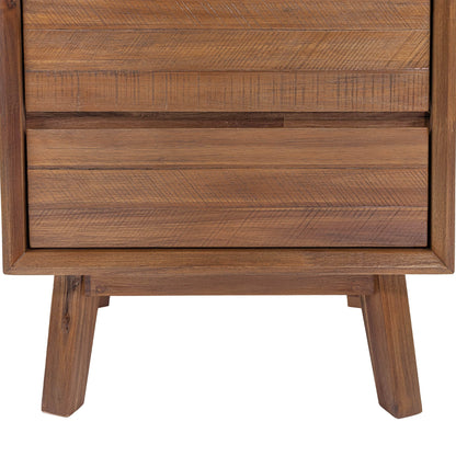Gia Two Drawers Wood Nightstand