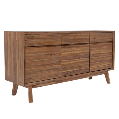 LH Home Gia Three Drawers Wood Sideboard