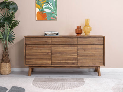 LH Home Gia Three Drawers Wood Sideboard