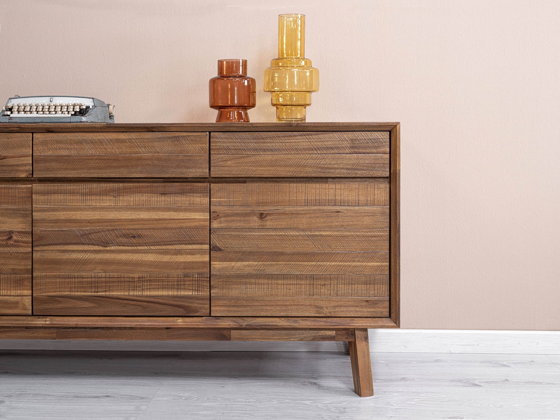 LH Home Gia Three Drawers Wood Sideboard
