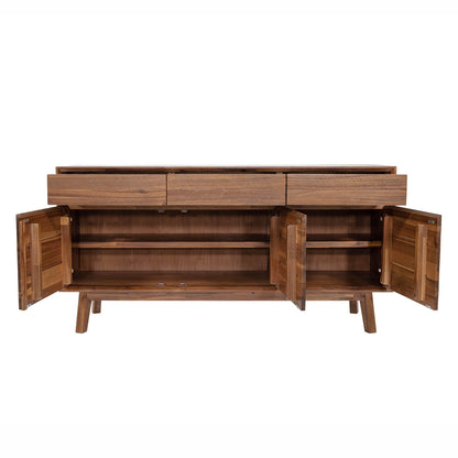 LH Home Gia Three Drawers Wood Sideboard