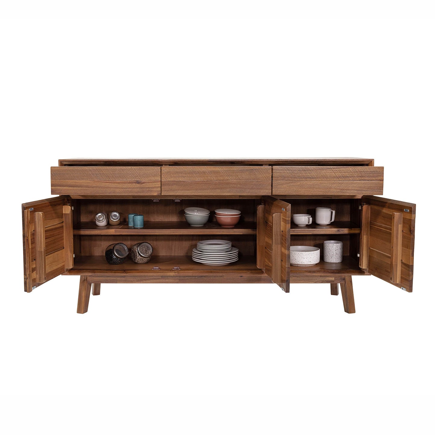 LH Home Gia Three Drawers Wood Sideboard