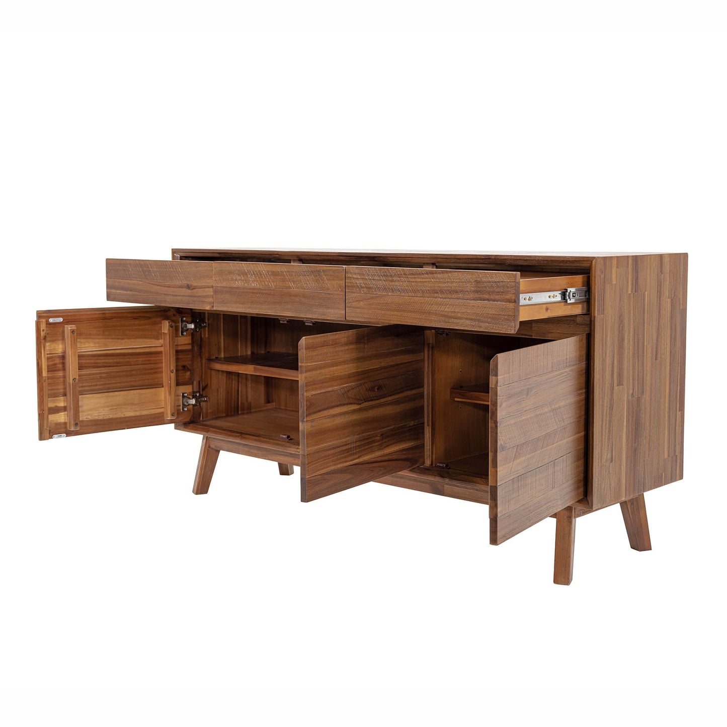 LH Home Gia Three Drawers Wood Sideboard