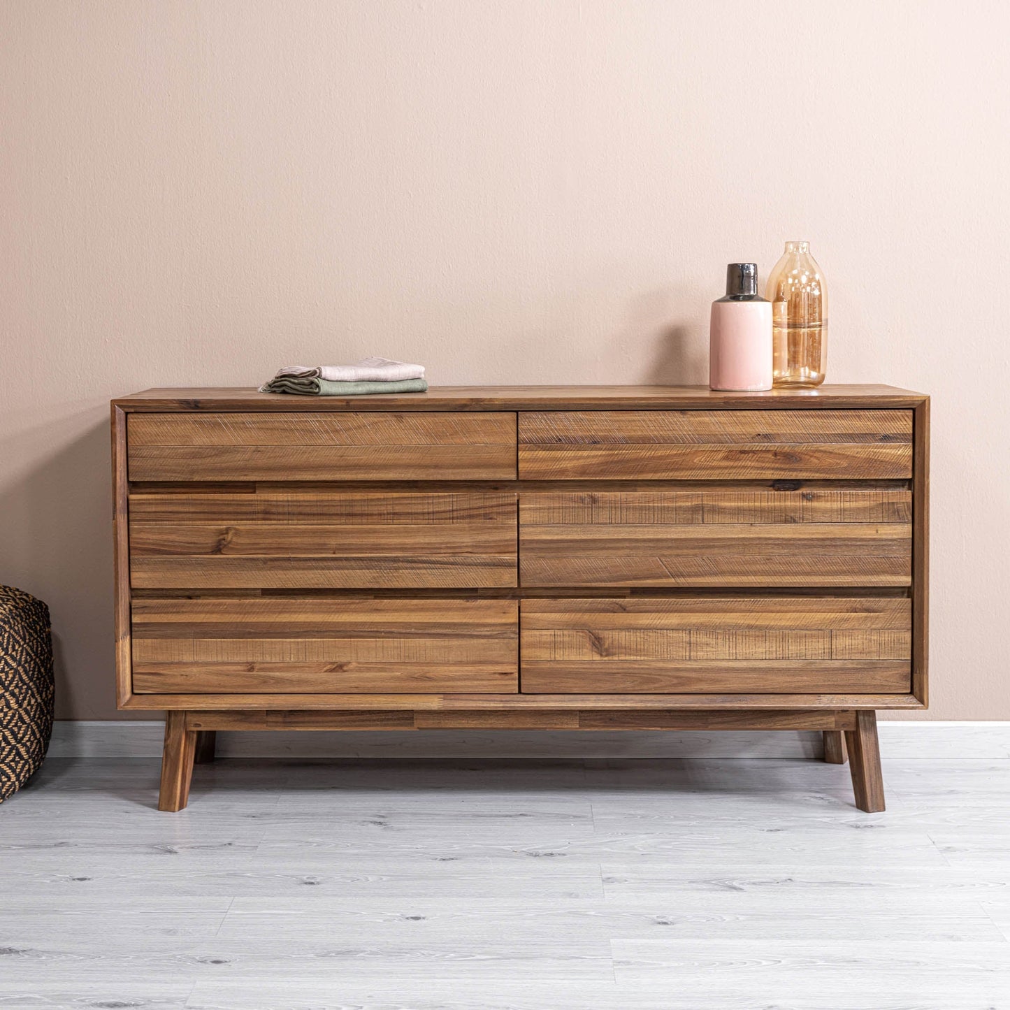 LH Home Gia Six Drawers Wood Dresser
