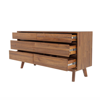 LH Home Gia Six Drawers Wood Dresser