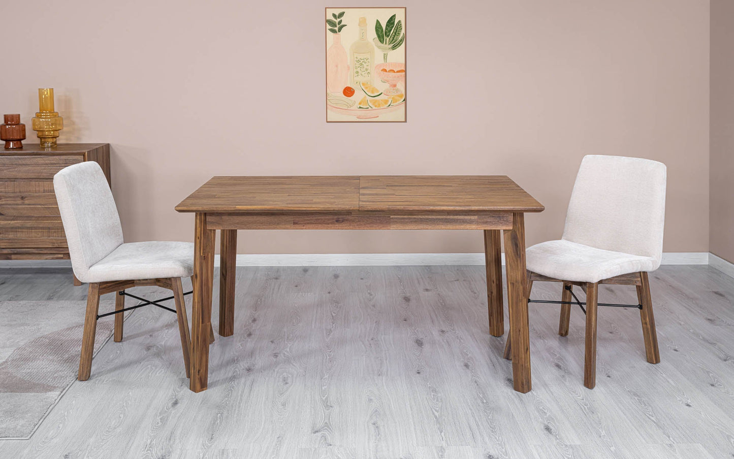 LH Home Gia Wooden Extendable Dining Table