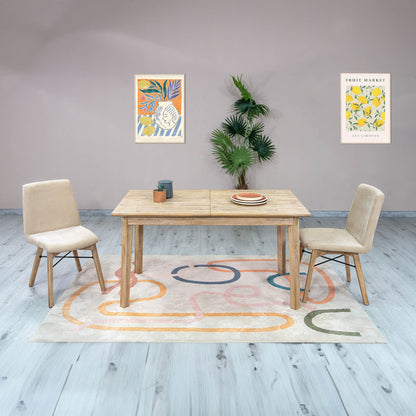 LH Home Gia Wooden Extendable Dining Table
