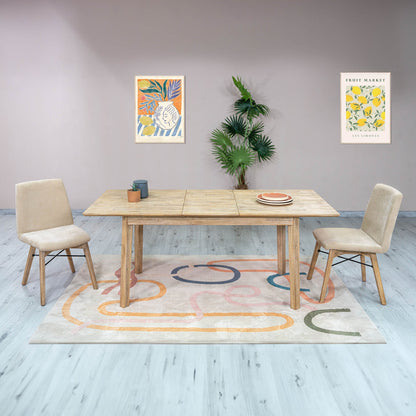 LH Home Gia Wooden Extendable Dining Table