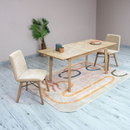 LH Home Gia Wooden Extendable Dining Table