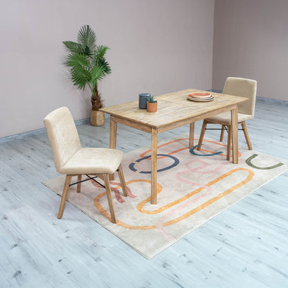 LH Home Gia Wooden Extendable Dining Table