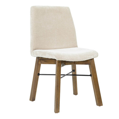 LH Home Gia Fabric Armless Dining Chair (Set of 2)