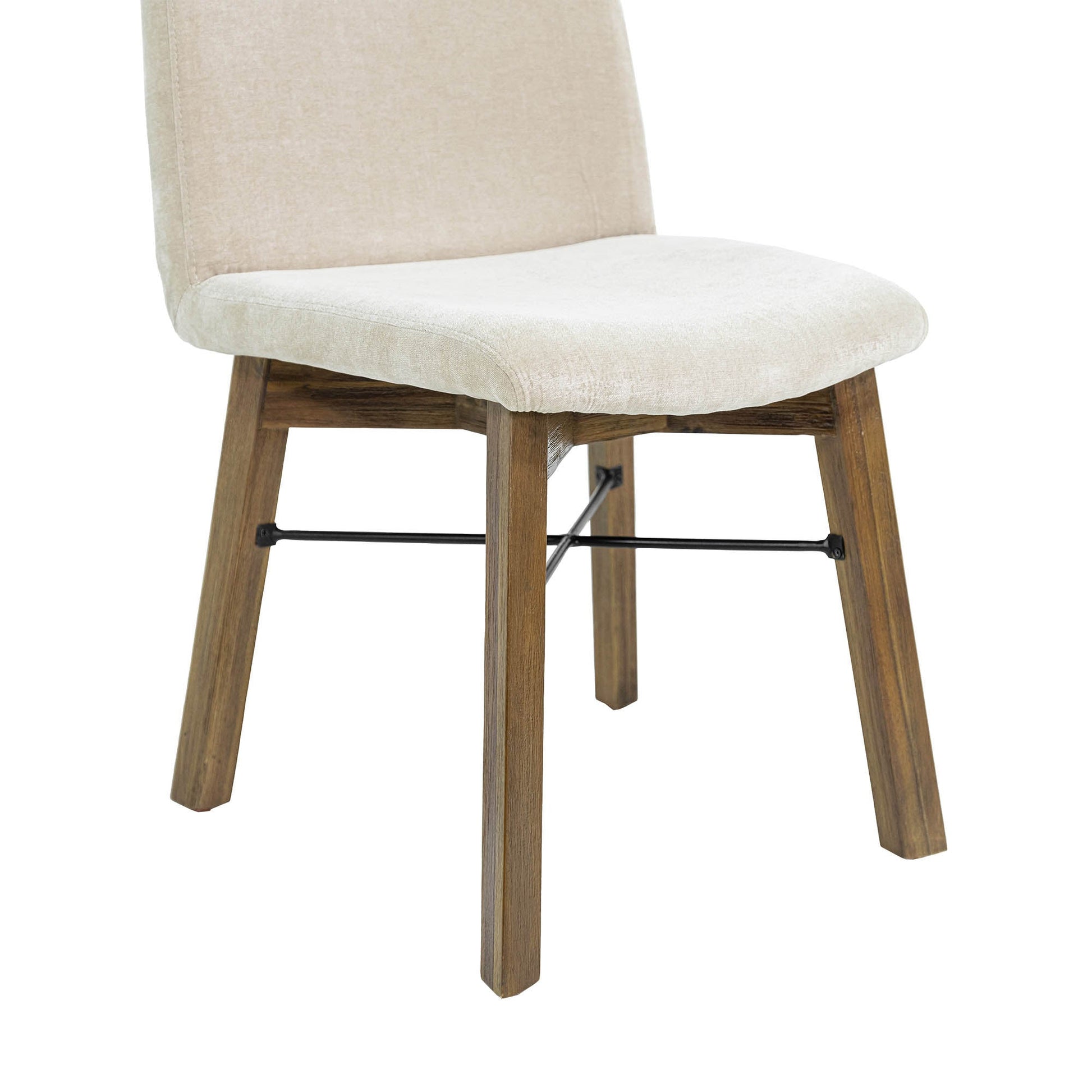 LH Home Gia Fabric Armless Dining Chair (Set of 2)