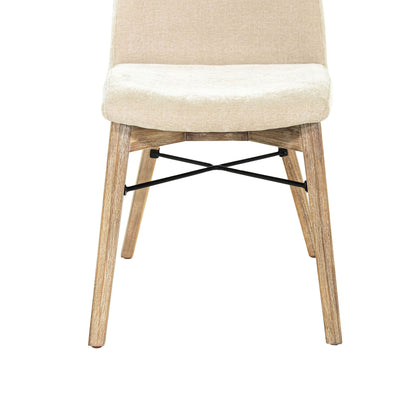 LH Home Gia Fabric Armless Dining Chair (Set of 2)