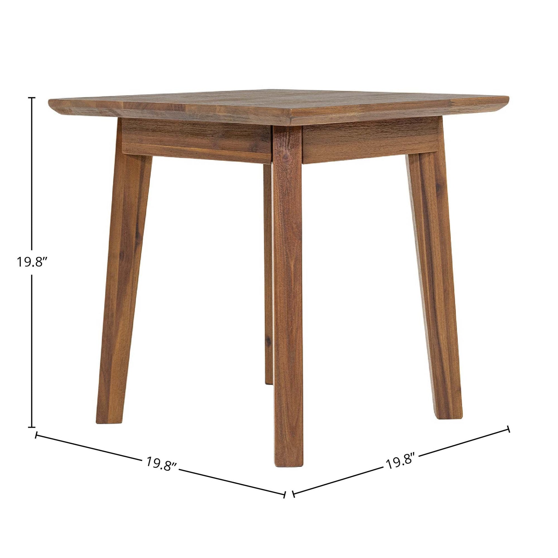 LH Home Gia Wooden Square Side Table
