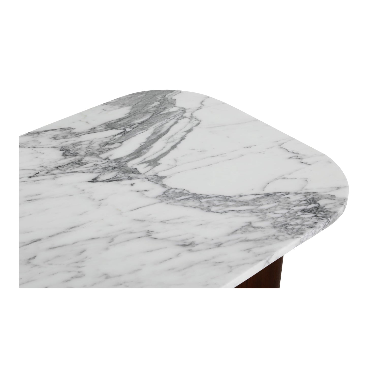 Dash White Marble and Wood Rectangular Coffee Table