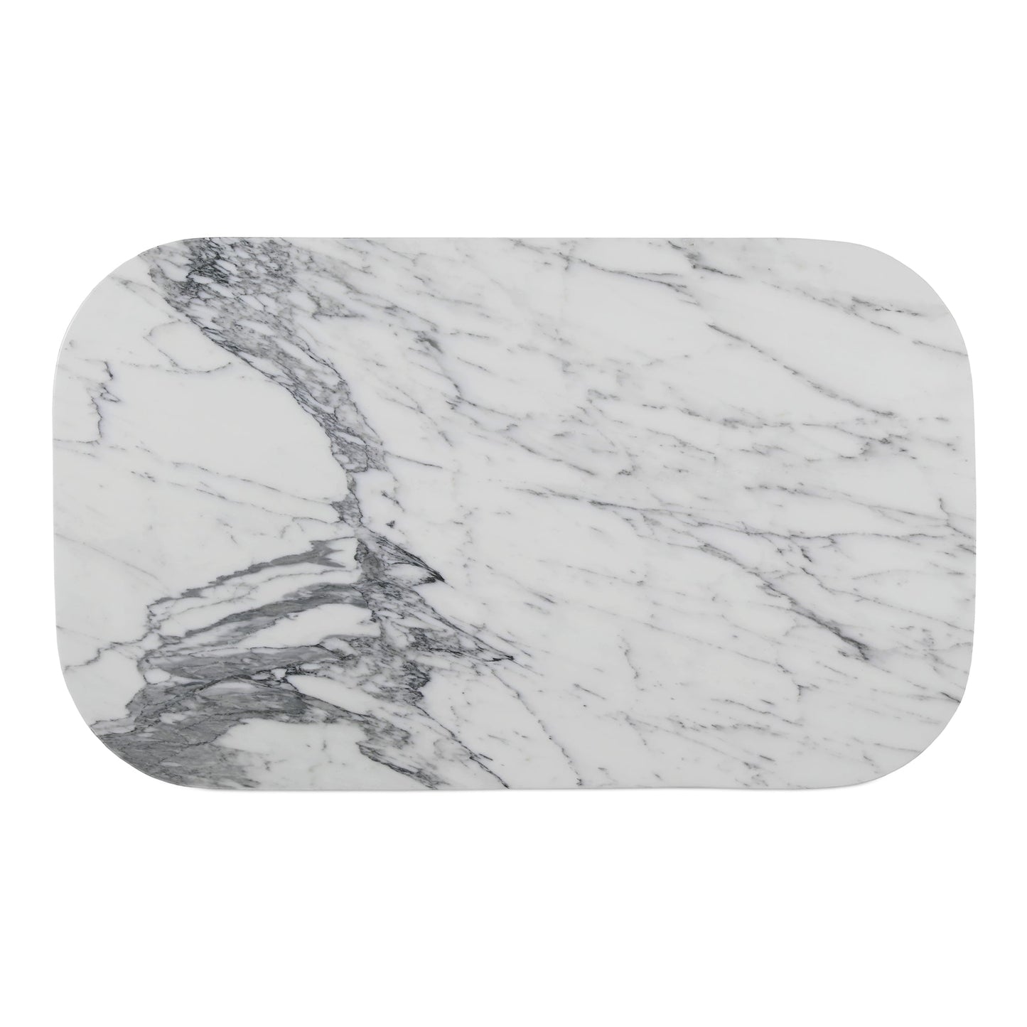 Dash White Marble and Wood Rectangular Coffee Table