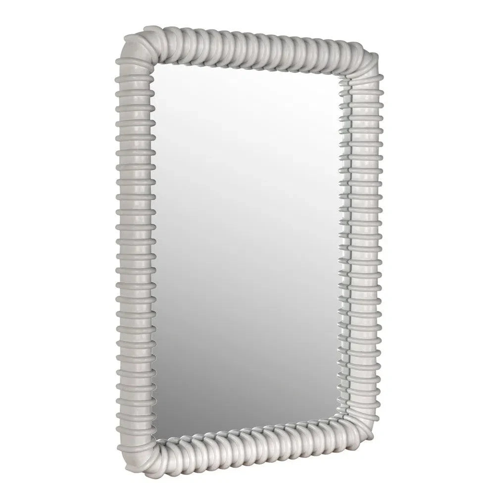 Toshi Wooden White Wall MIrror