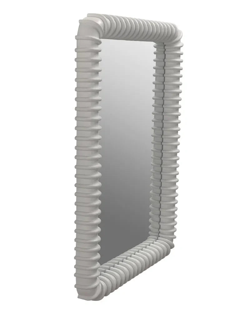 Toshi Wooden White Wall MIrror